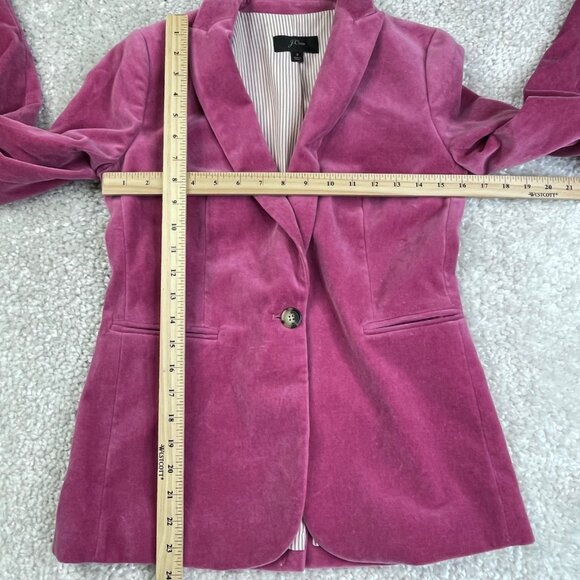 J Crew Parke Pink Velvet Blazer Jacket - Picture 13 of 14